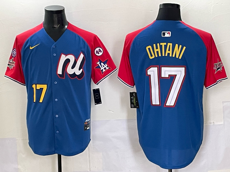 Men Los Angeles Dodgers #17 Ohtani Blue Nike 2025 MLB All star Jersey style 006